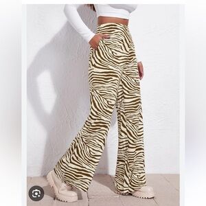 brown zebra pants
